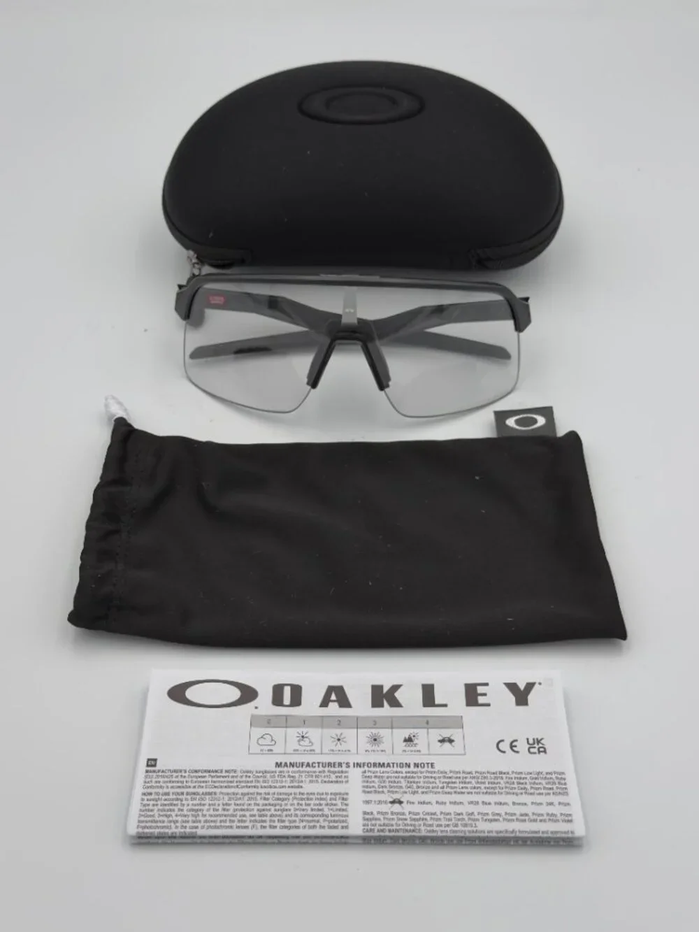 Oakley Sutro Lite OO9463-4539 Photochromic Matte Carbon Sunglasses NEW